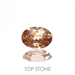 オレンジジルコン(宝石名ジルコン) スリランカ/カンボジア産 1.48ct 識別済[21038241]7.5×5.4mm前後