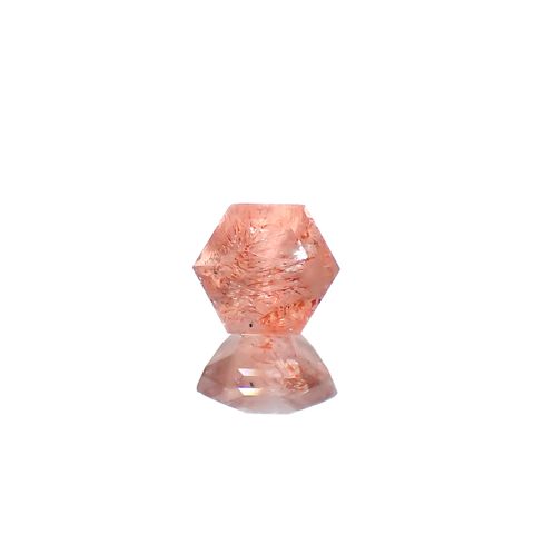 ◇ヘキサゴンカット◇ストロベリークォーツ カザフスタン産 0.75ct[240125487]5.3x5.3mm前後