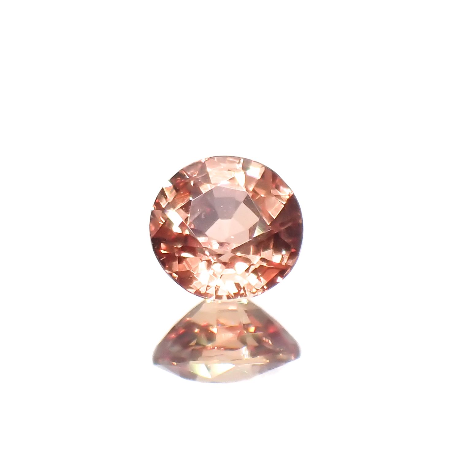 パパラチャサファイア(宝石名サファイア/別名パパラチャ・サファイア)スリランカ産 0.35ct GIA鑑付[230521932]4.06x4.13mm前後