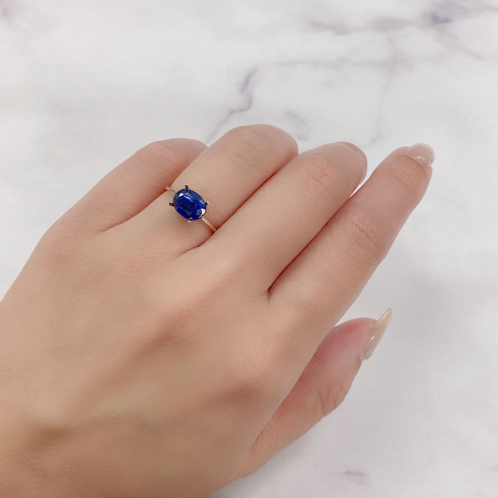 カイヤナイト(宝石名カイヤナイト) ネパール産 1.78ct 識別済[20118353]8.2×6.2mm前後