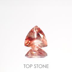 バイカラーアンデシン(宝石名アンデシン)チベット産 0.90ct 識別済[220115265]6.8x6.8mm前後
