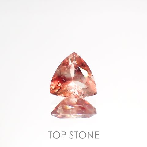 バイカラーアンデシン(宝石名アンデシン)チベット産 0.90ct 識別済[220115265]6.8x6.8mm前後