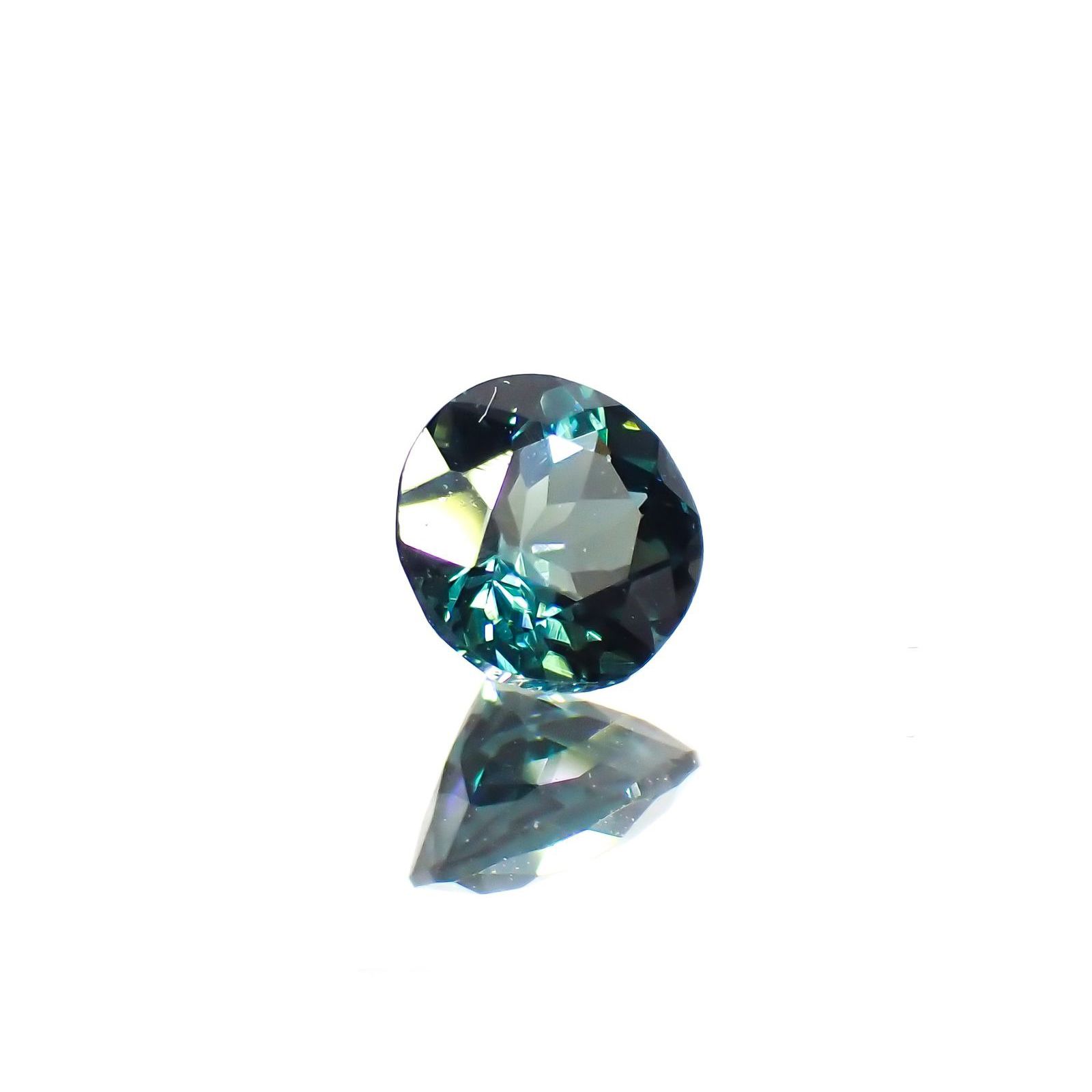 ブルートルマリン(宝石名トルマリン)アフガニスタン産 0.41ct 識別済[250115314]4.8x4.7mm前後