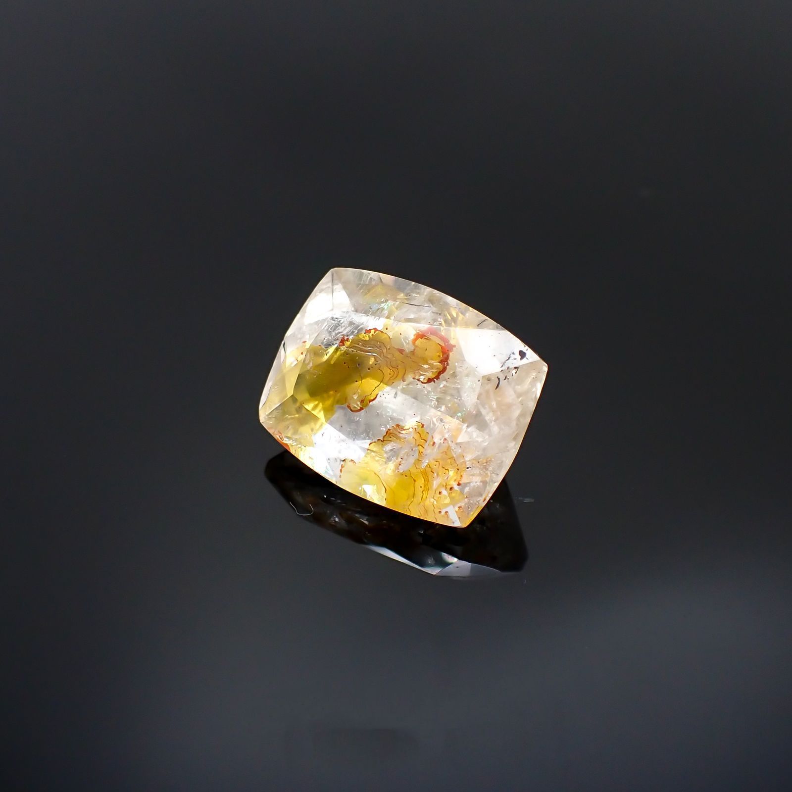 オーロラクォーツ ブラジル・ミナスジェライス産 16.80ct[220114369]18x14.3mm前後
