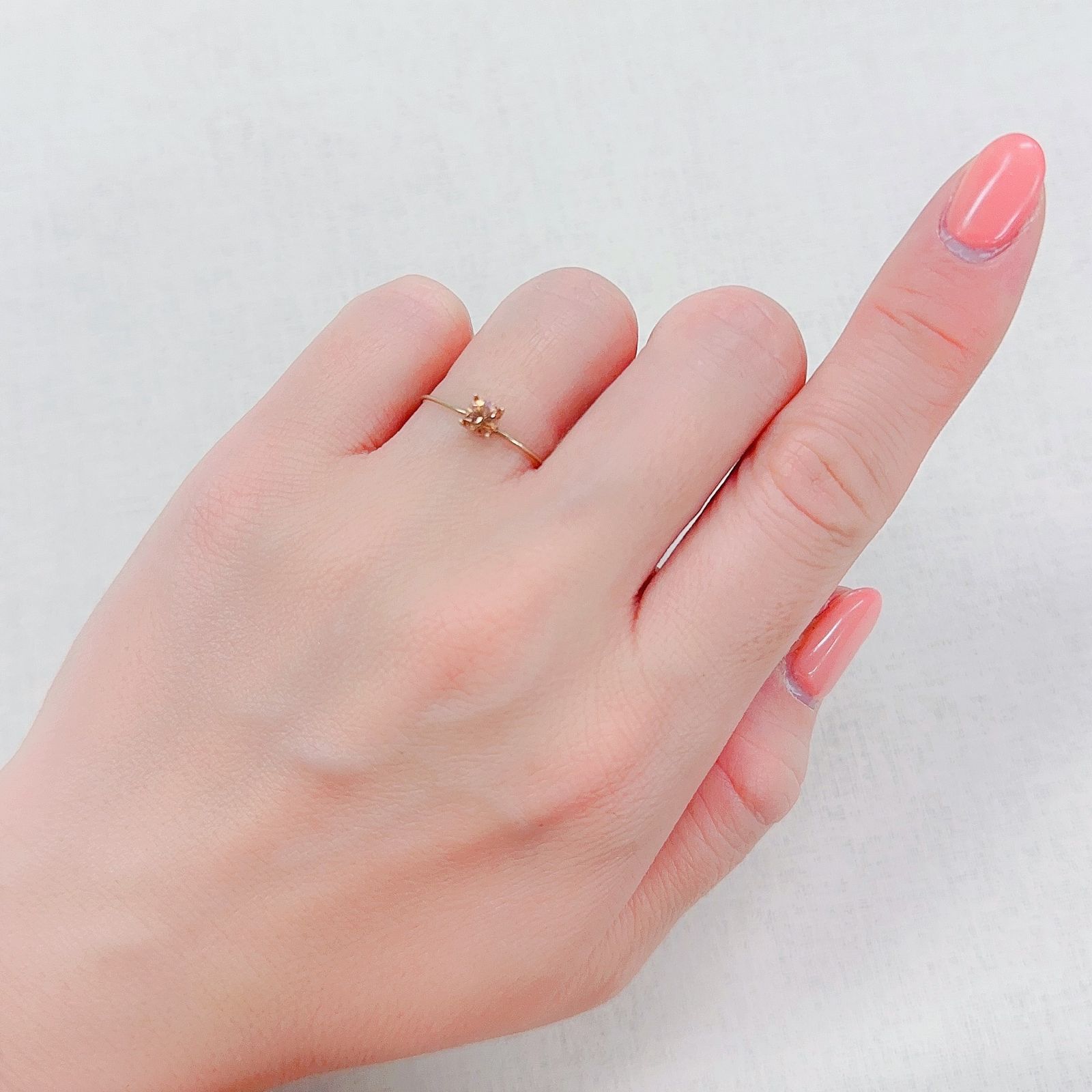 オレンジジルコン(宝石名ジルコン)スリランカ/カンボジア産 0.43ct 識別済[230321003]4x4mm前後