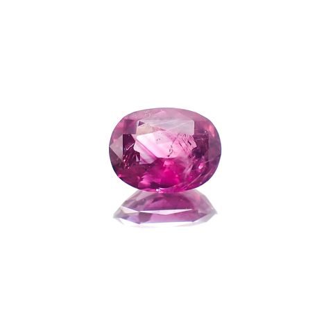 パープルサファイア(宝石名パープル・サファイア)パキスタン・カシミール地方産 1.097ct ソ付(彩珠)[231124083]6.9x5.3mm前後