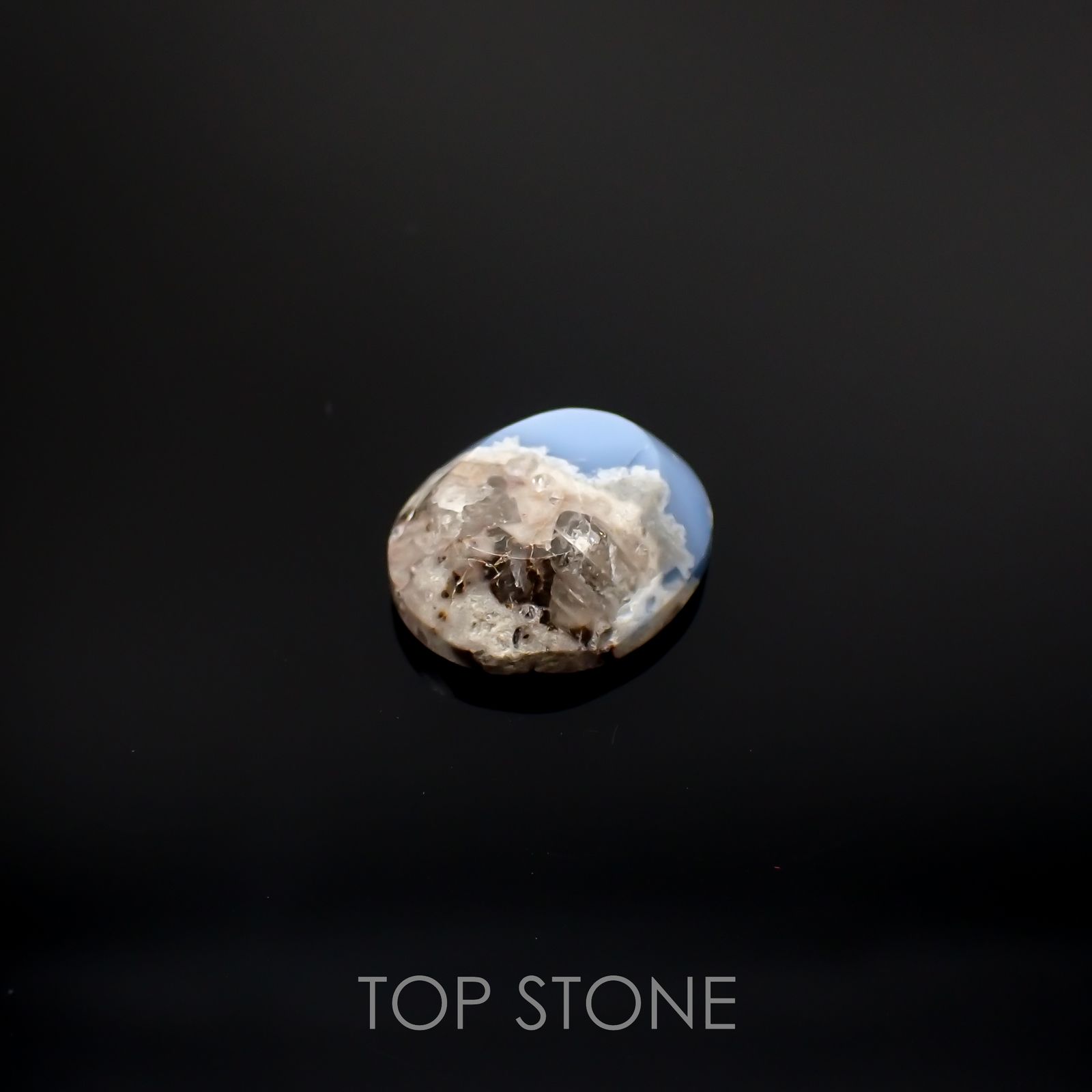 マトリックスブルーオパール アメリカ・オレゴン州産 3.52ct[220917809]12.1x10.3mm前後