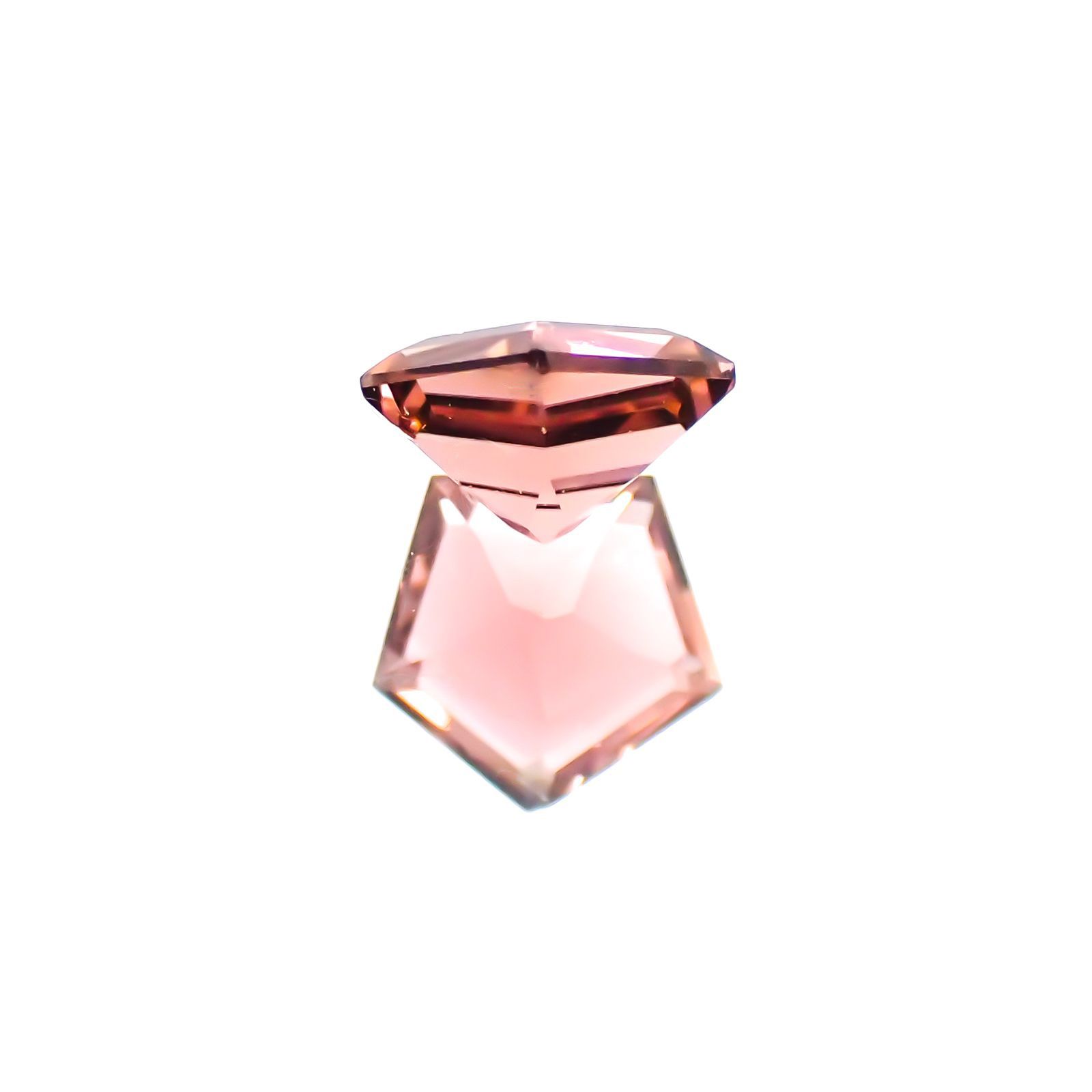 ◇ペンタゴンカット◇ピンクトルマリン SA(宝石名ピンク・トルマリン)ブラジル産 0.43ct 識別済[231124220]5.2x5.2mm前後