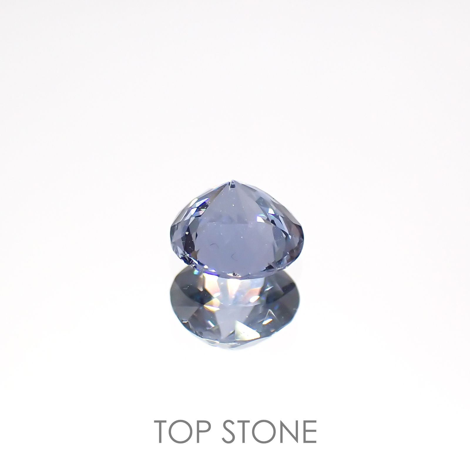 ブルーグレイッシュスピネル(宝石名スピネル)ビルマ/マダガスカル産 0.65ct 識別済[220516052]5.3x5.2mm前後