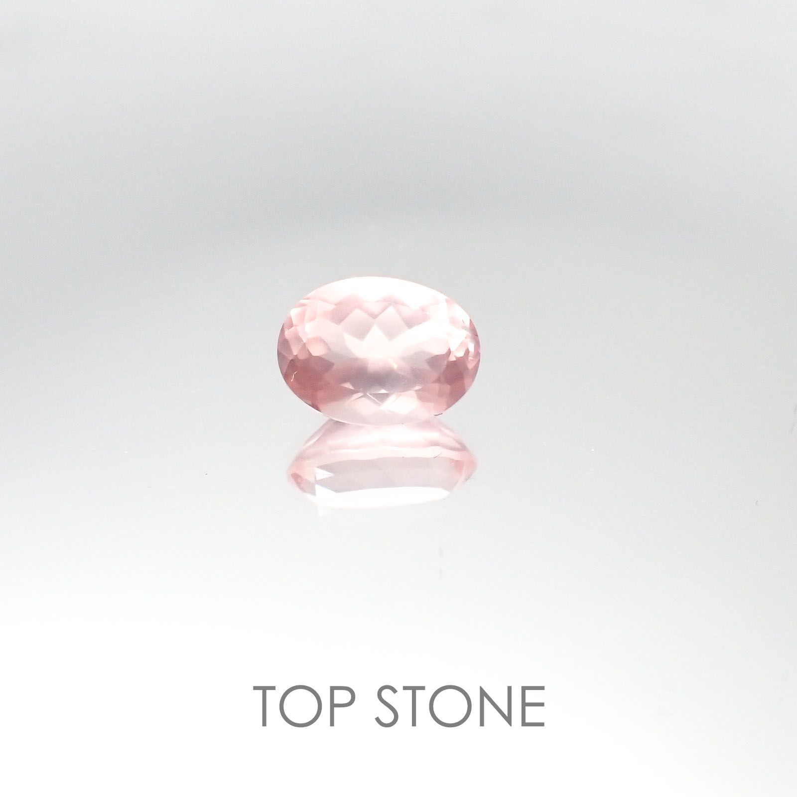 ディープローズクォーツ(宝石名ローズ・クォーツ) モザンビーク産 1.68ct 識別済[20095384]8.9×6.7mm前後