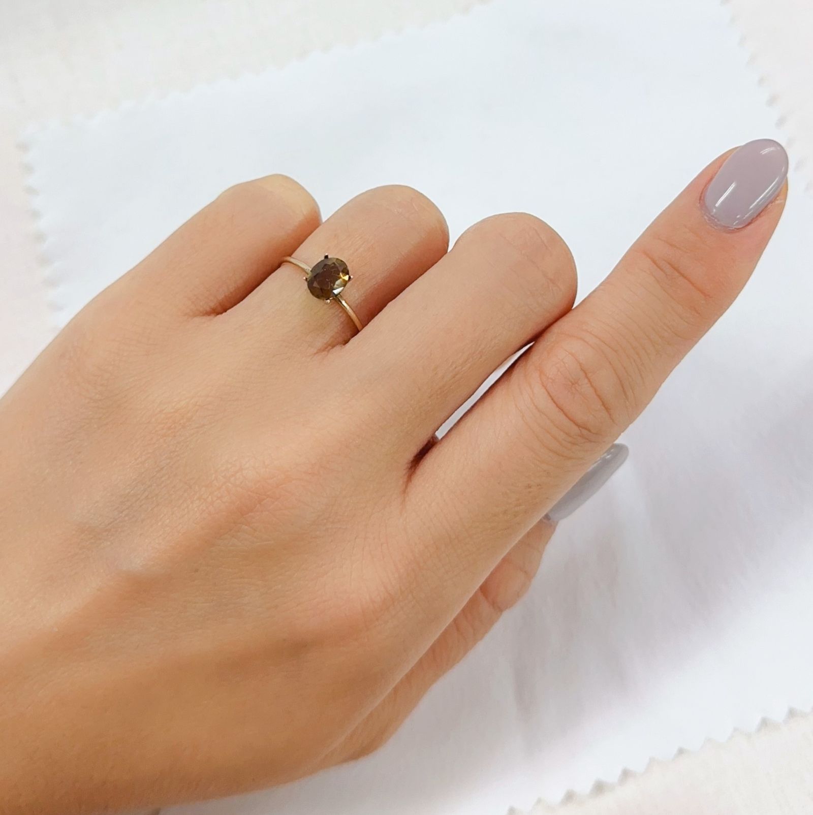 レインボーガーネット 日本・奈良県産 1.02ct[240223305]6.6x5.4mm前後