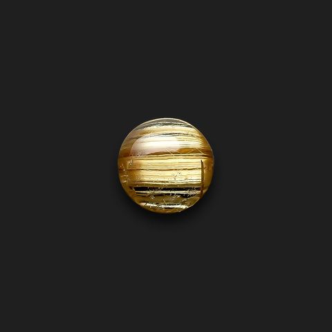 ルチルクオーツキャッツアイ ブラジル産 2.60ct[240427340]7.8x7.8mm前後