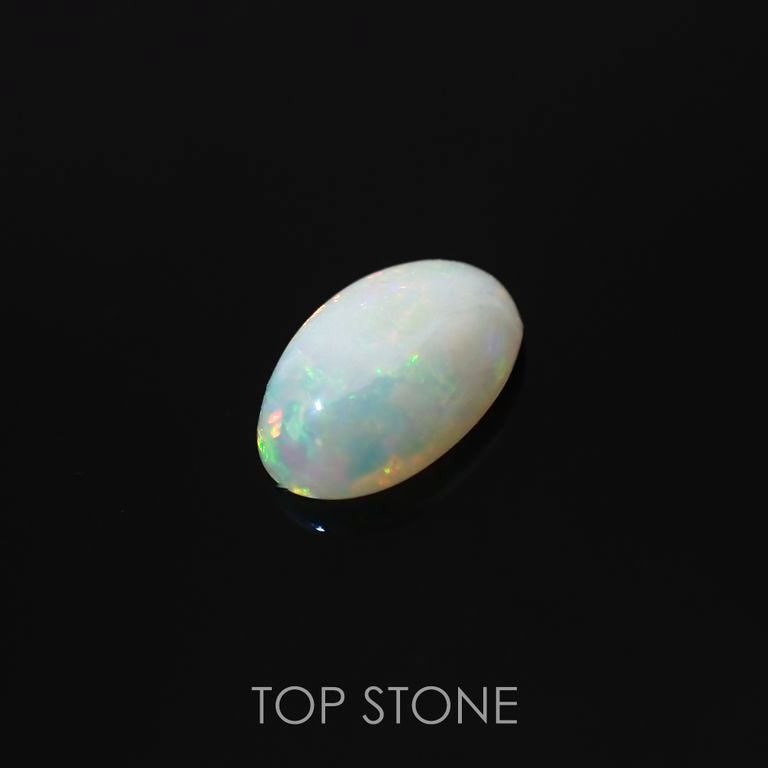 オパール(宝石名ホワイト・オパール)オーストラリア産 1.590ct ソ付[220717006]10.9x6.9mm前後