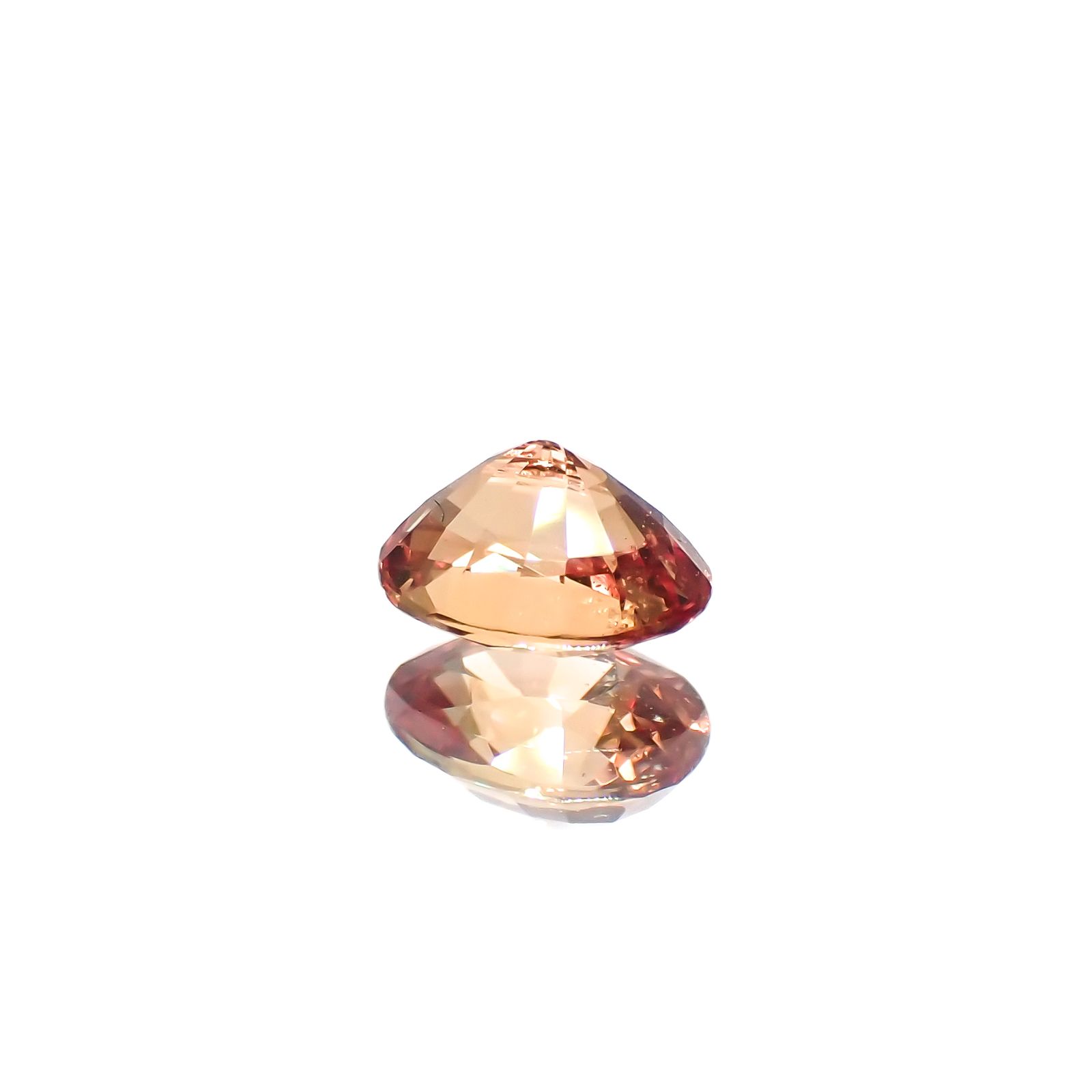 パパラチャサファイア(宝石名サファイア/別名パパラチャ・サファイア)スリランカ産 0.656ct CGL鑑付[231224692]5.7x4.3mm前後