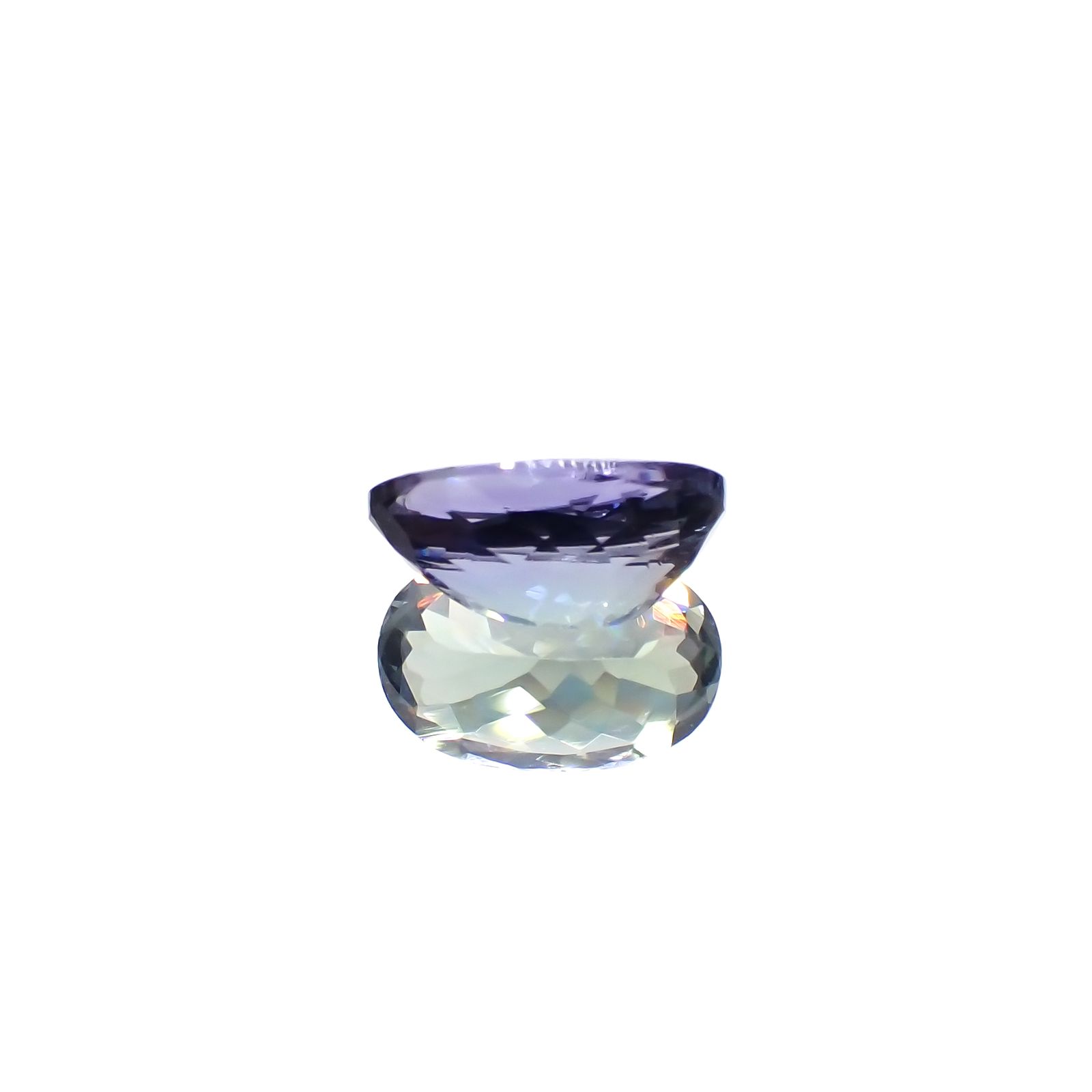 バイカラータンザナイト(宝石名ゾイサイト)タンザニア産 2.48ct 識別済[231224808]10.7x6.9mm前後