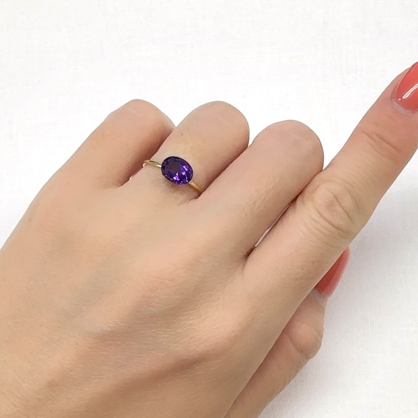 カラーシフトアメジスト ブラジル/ウルグアイ産 1.24ct[240929188]8.1x6.2mm前後