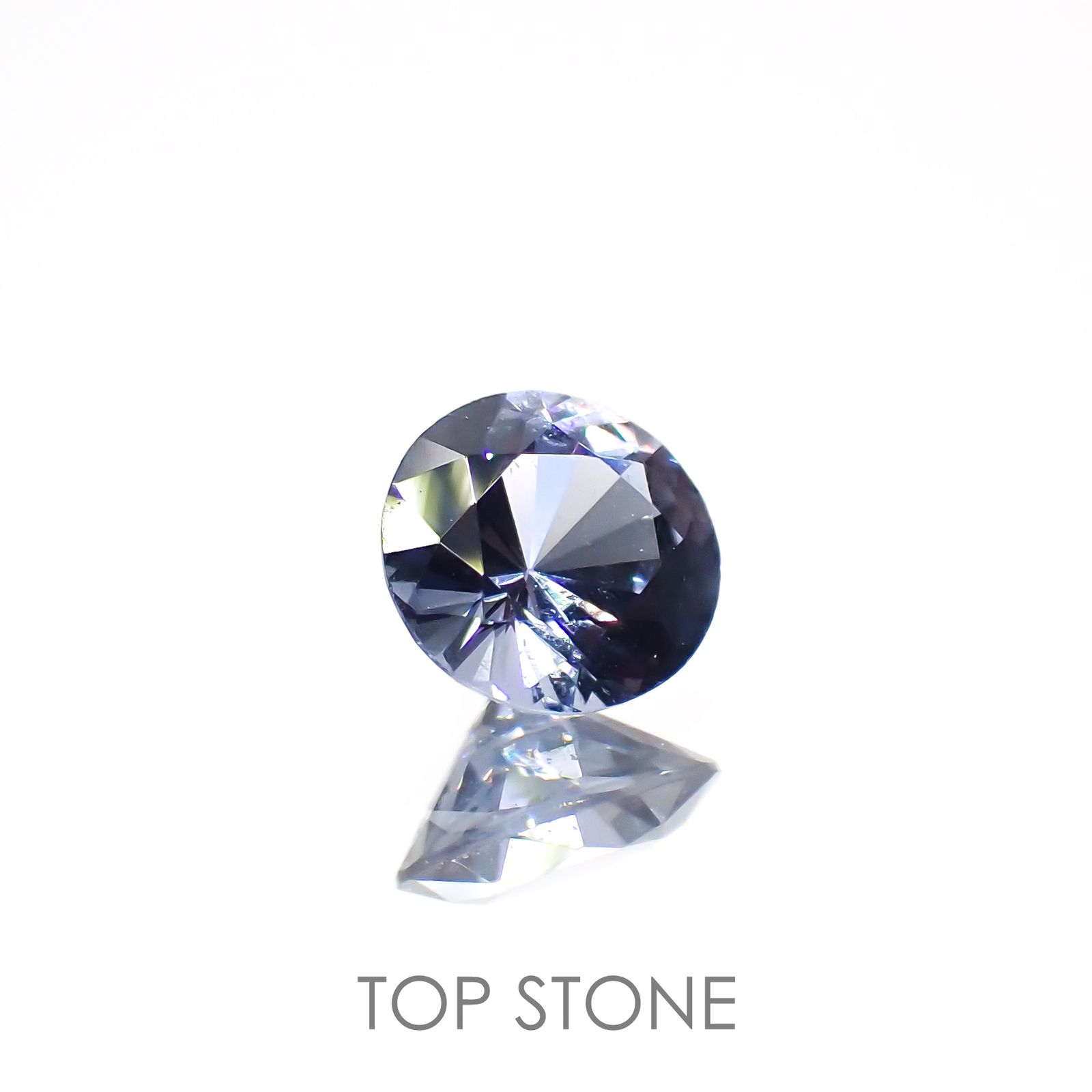 グレイッシュブルースピネル(宝石名スピネル)ビルマ/マダガスカル産 0.23ct 識別済[220817445]3.9x3.8mm前後