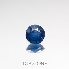ガーナイト(宝石名 含コバルト・ガーナイト) ナイジェリア産 0.374ct ソ付(彩珠)[210711550]3.9×3.8mm前後
