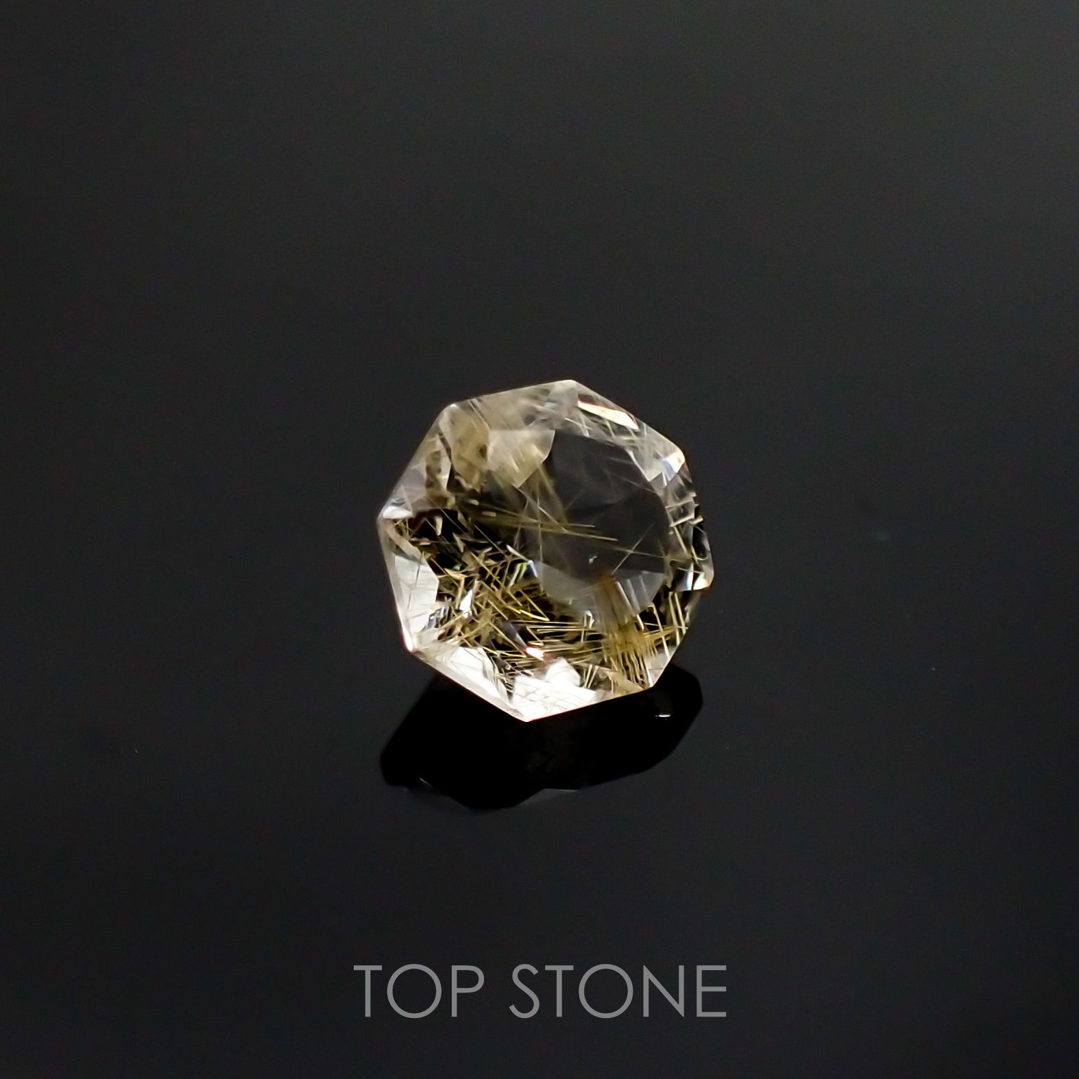 ◇オクタゴンカット◇ルチルクォーツSA ブラジル産 ルース 0.52ct[210511016]5×5mm前後