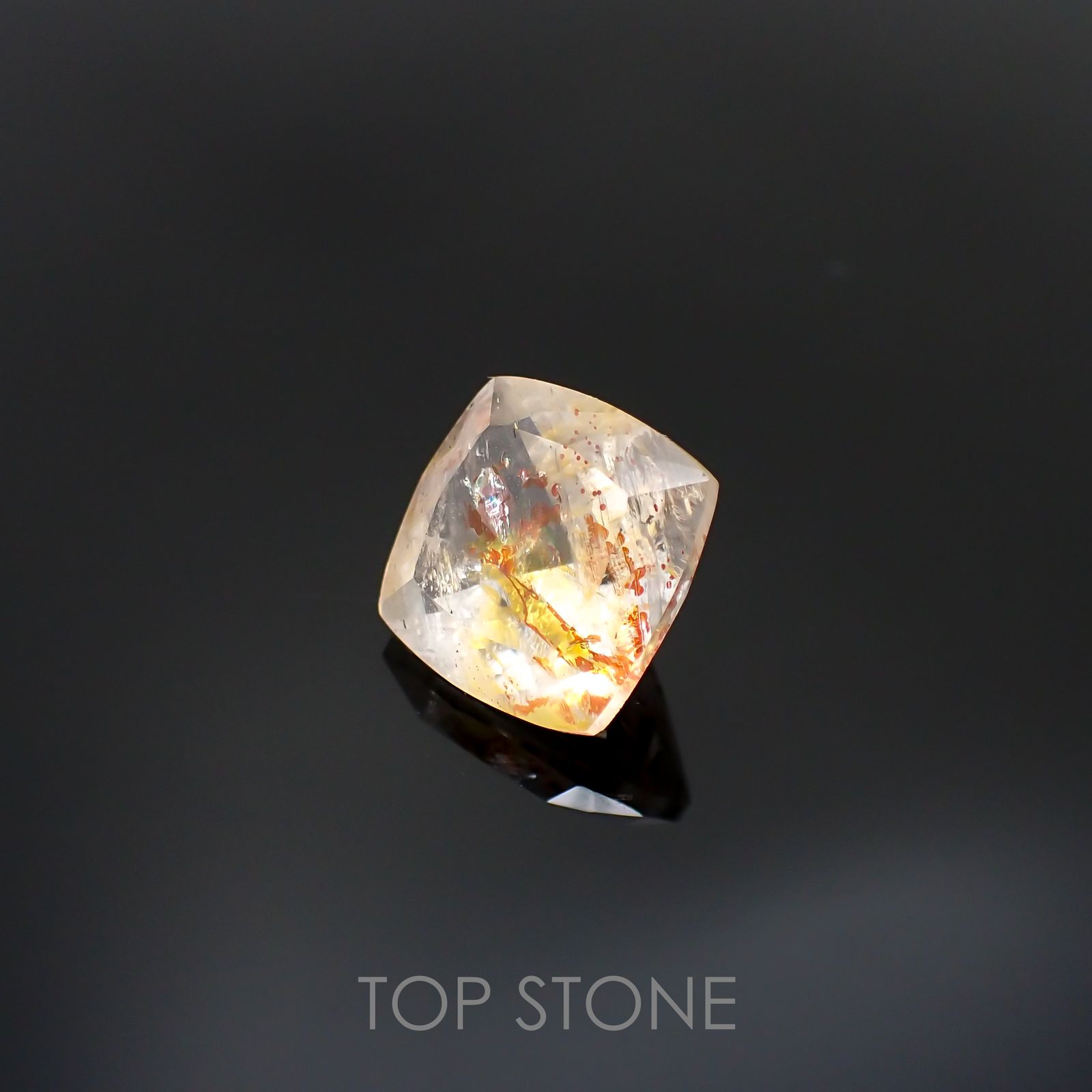 オーロラクォーツ ブラジル・ミナスジェライス産 8.67ct[220114376]12.9x12.7mm前後