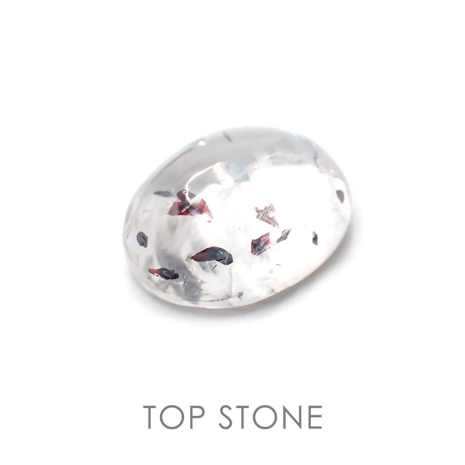 ヘマタイトインクォーツ 中国産 ルース 5.27ct[21028003]12.4×9.5mm前後
