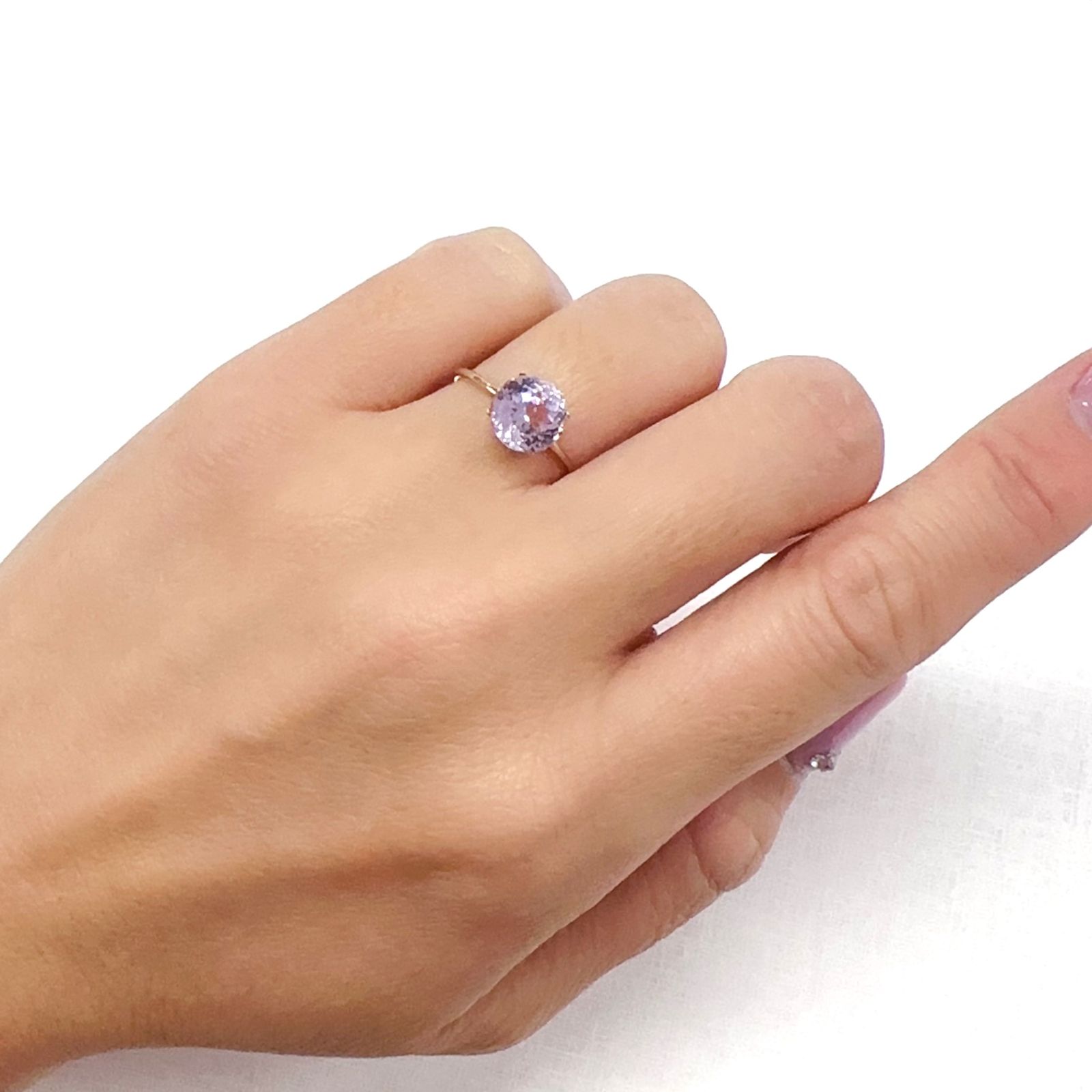 クンツァイト アフガニスタン産 2.50ct[231124350]7.7x7.7mm前後