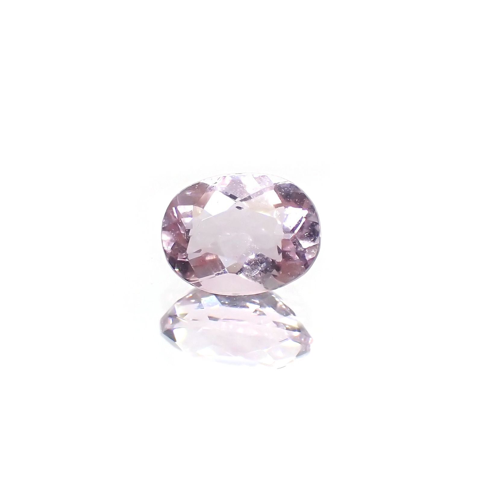 ピンクフローライト(宝石名フルオライト)ブラジル産 識別済 1.60ct / 8.1x6.2mm前後 [220115127]
