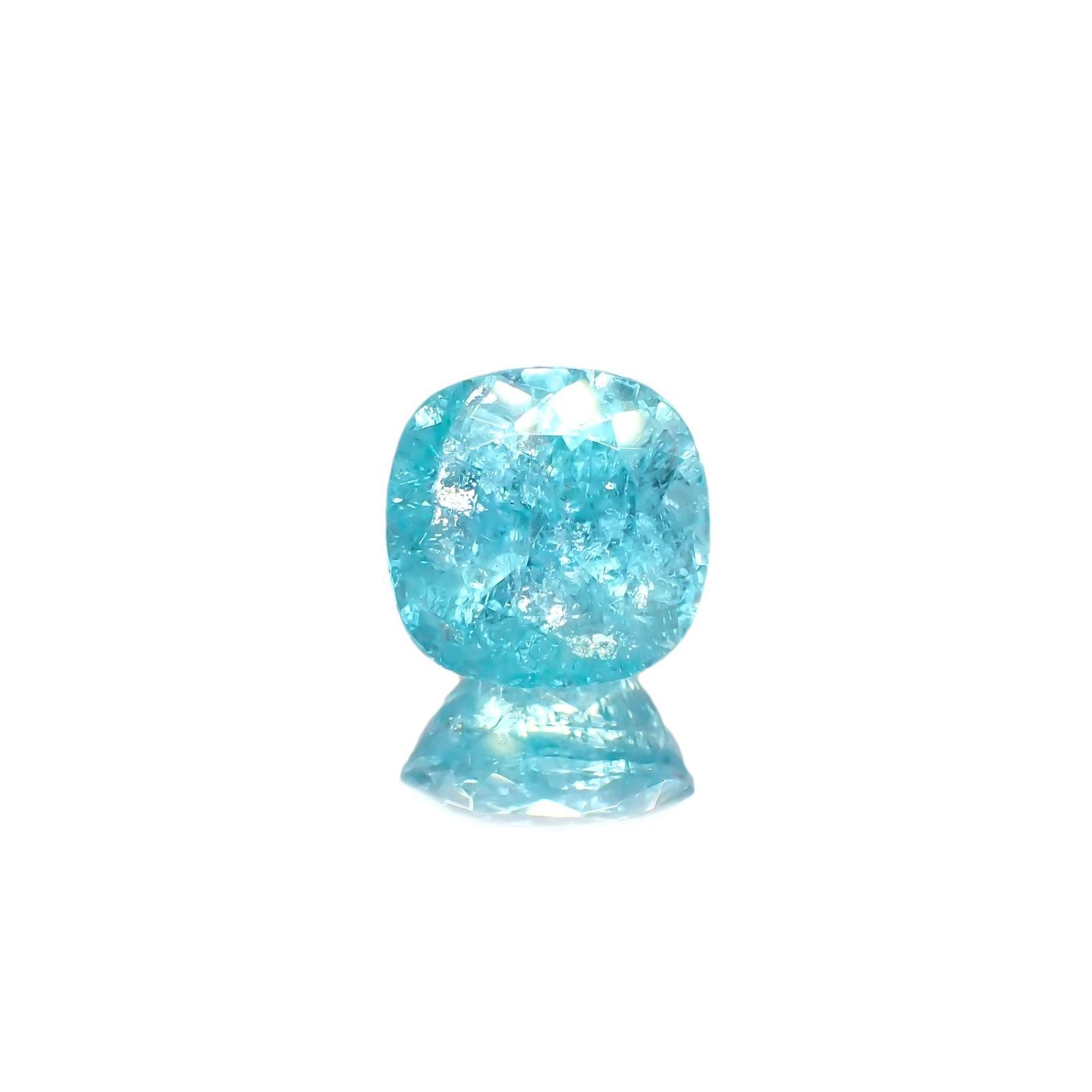 パライバトルマリン(宝石名トルマリン/別名パライバ・トルマリン) モザンビーク産 GIA鑑付 3.64ct / 9.1×9.0mm前後 [19110912]