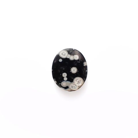 コスミックオブシディアン イタリア産 4.46ct[240427065]13.4x11.1mm前後