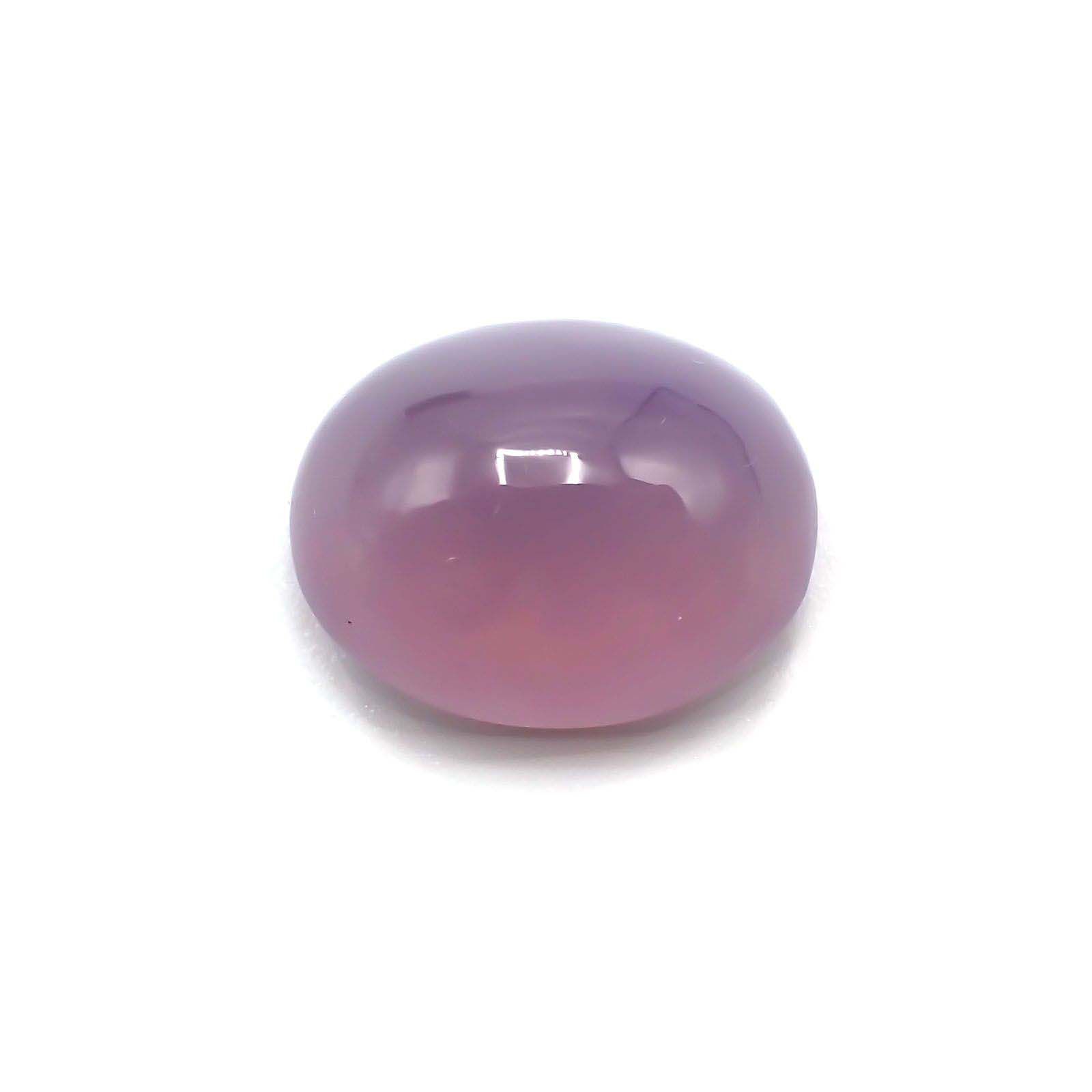 パープルカルセドニー(宝石名バイオレット・カルセドニー)インドネシア産 12.67ct 識別済[230722716]16.8x13.6mm前後