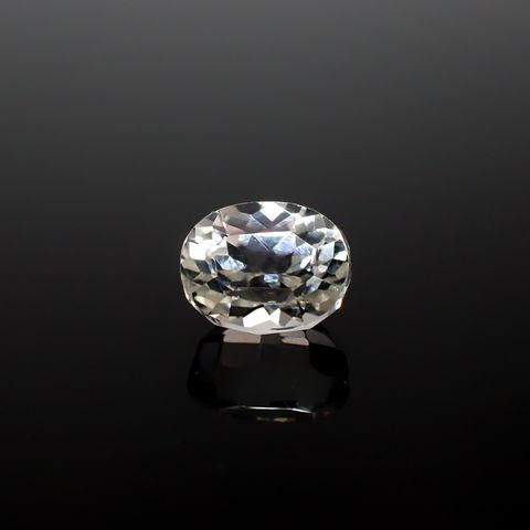イエロースポジュミン(宝石名スポジュミン)アフガニスタン産 2.35ct 識別済[231225006]7.8x6.3mm前後