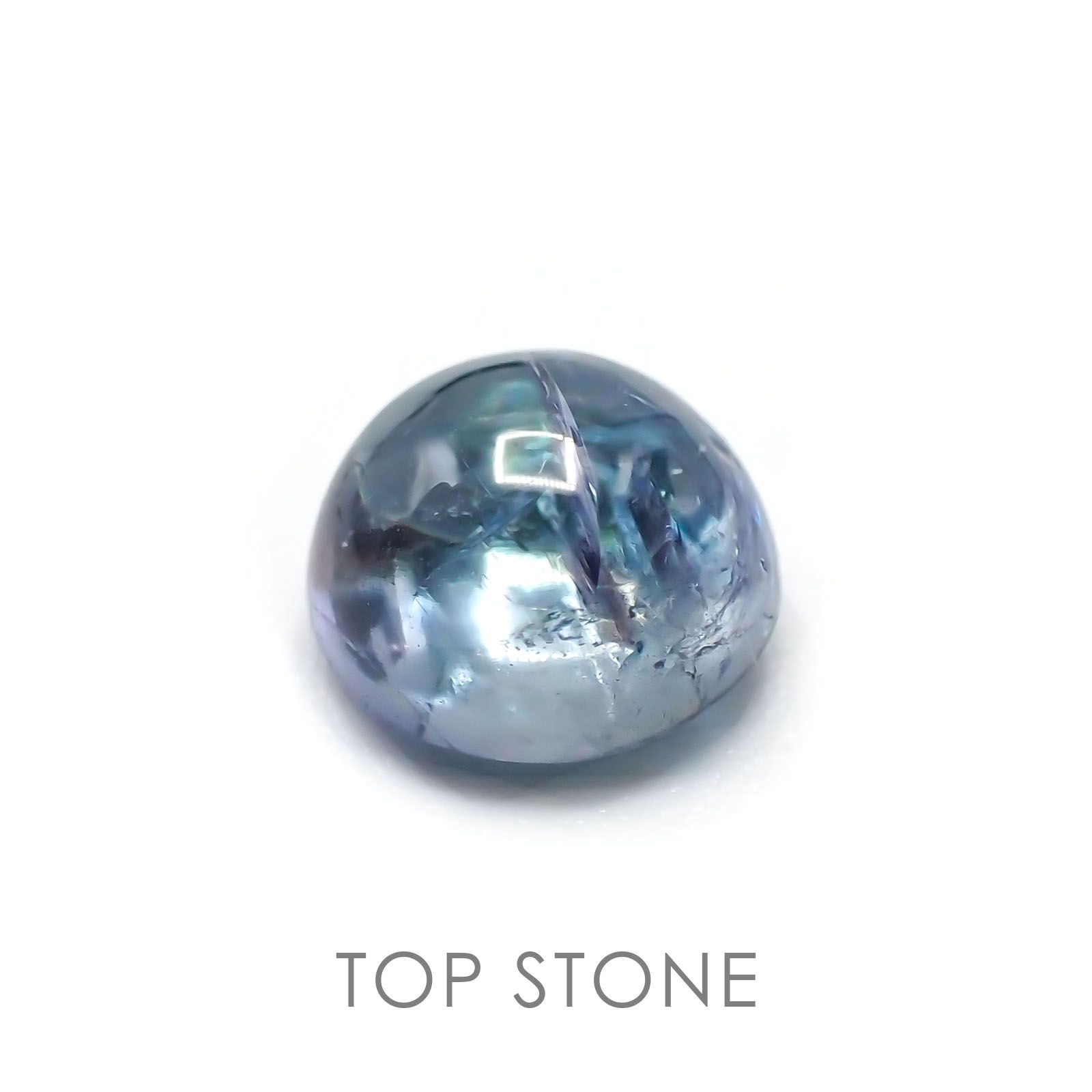 バイカラータンザナイト(ゾイサイト) 非加熱 タンザニア産 ルース 1.94ct[21038541]7.1×7mm前後