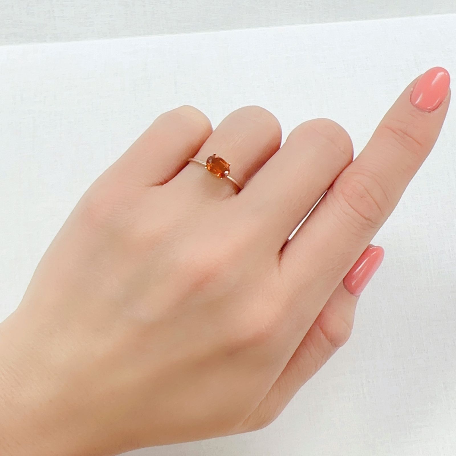 オレンジカイヤナイト ネパール産 0.89ct[230220596]7x4.9mm前後