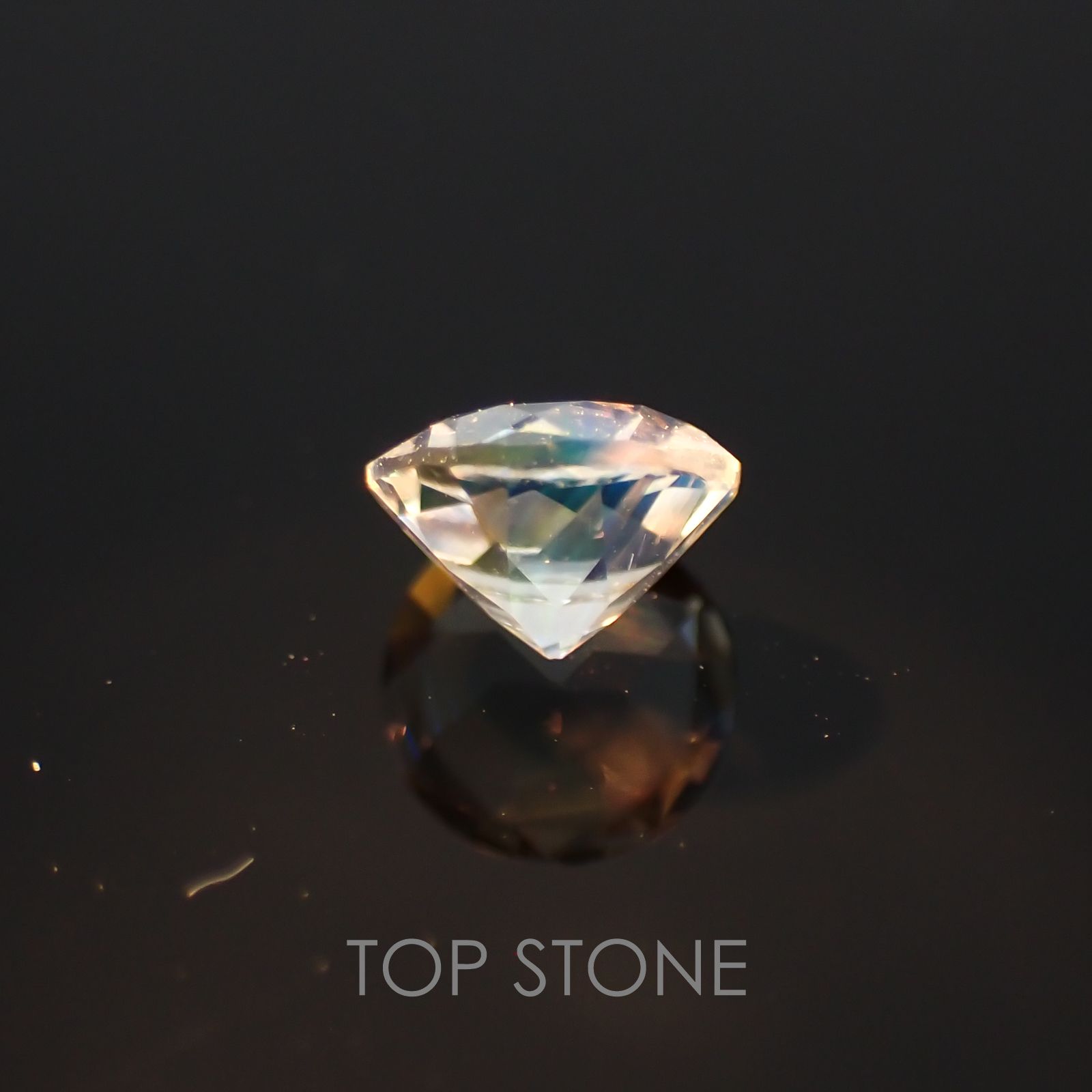 レインボームーンストーン(アンデシンラブラドライト) マダガスカル産 ルース 0.33ct[210310261]4.5×4.5mm前後