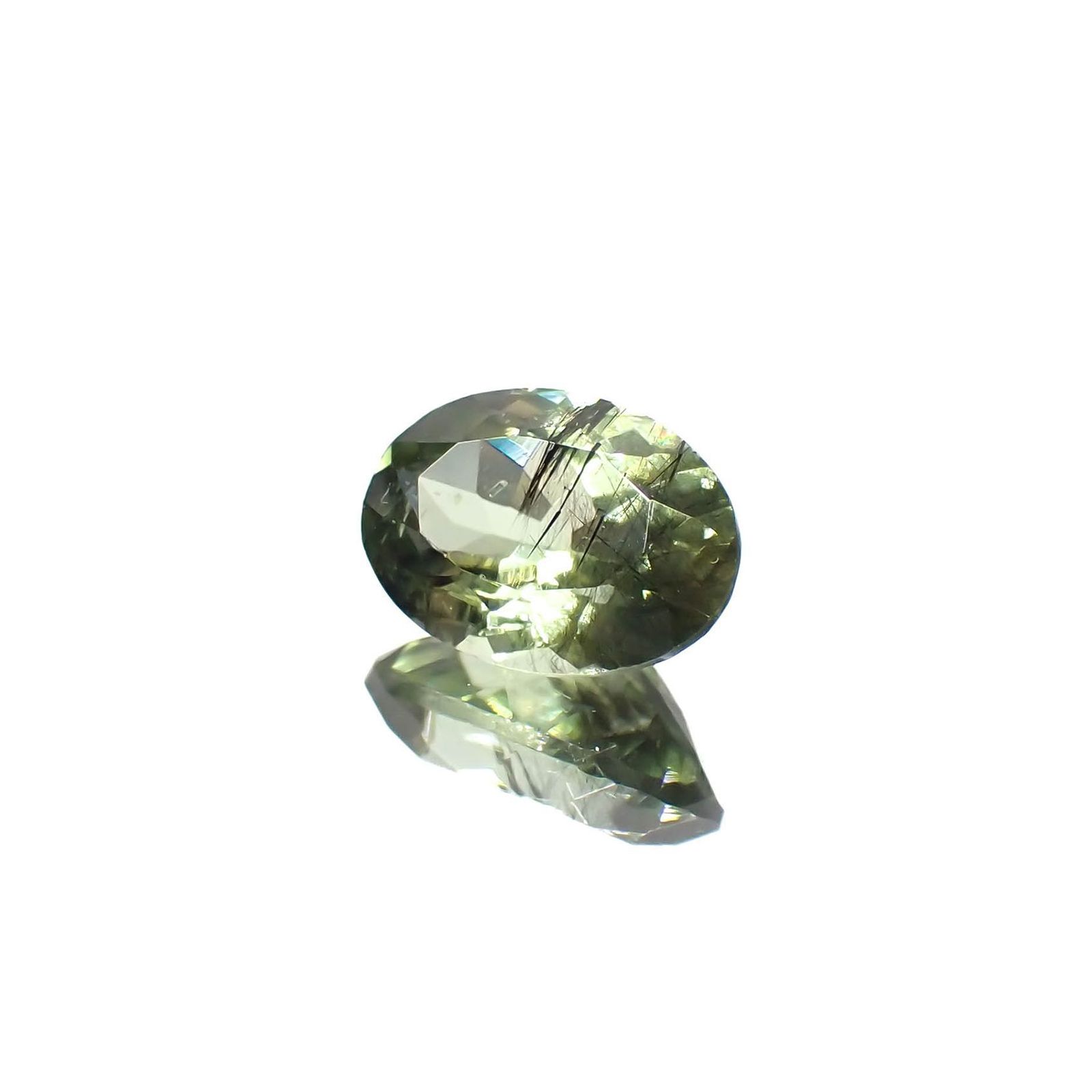ルドウィジャイトインペリドット パキスタン産 1.66ct / 8.8x6.2mm前後 [260419514]