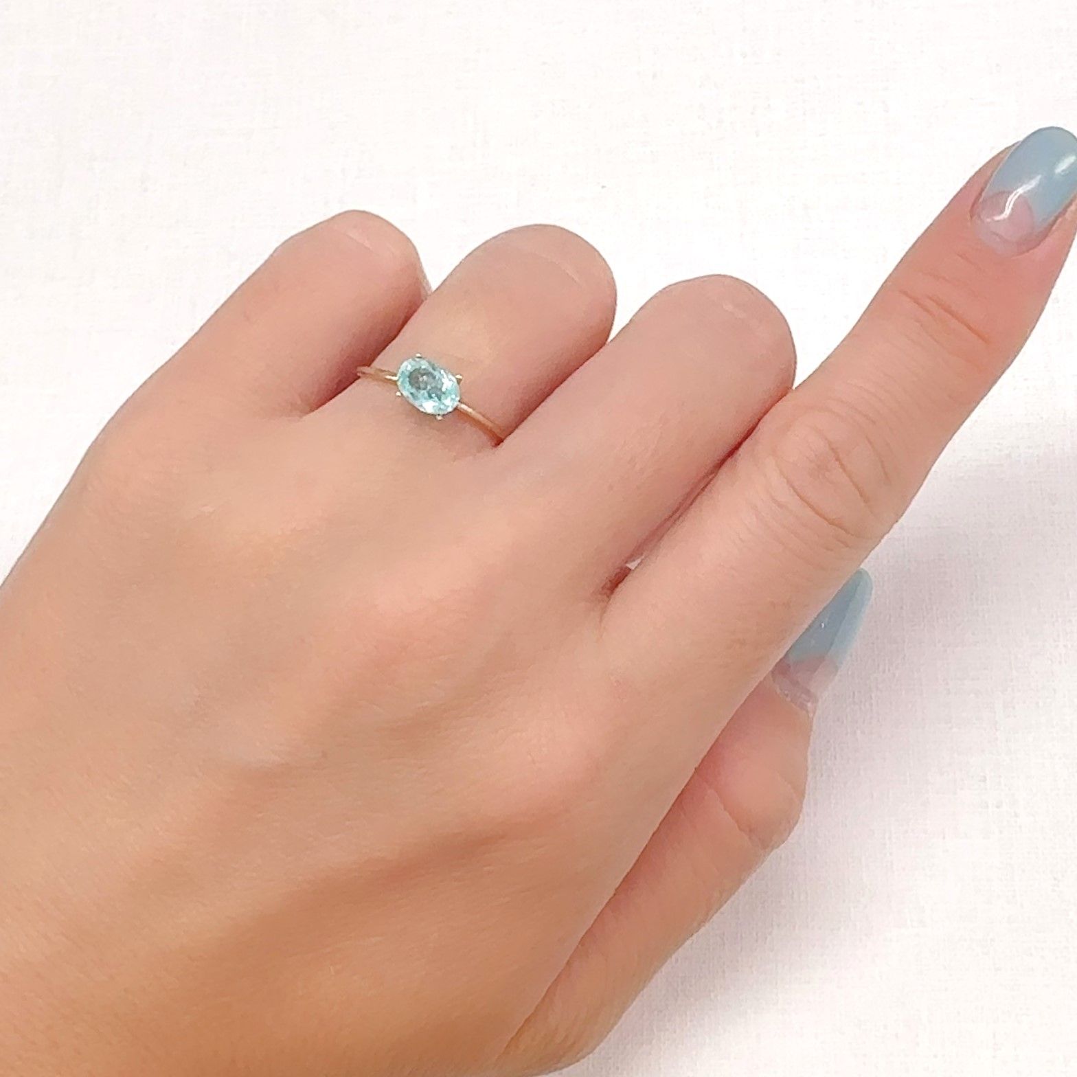 パライバトルマリン ブラジル・キントス鉱山産 0.62ct[240928722]6.8x4.8mm前後