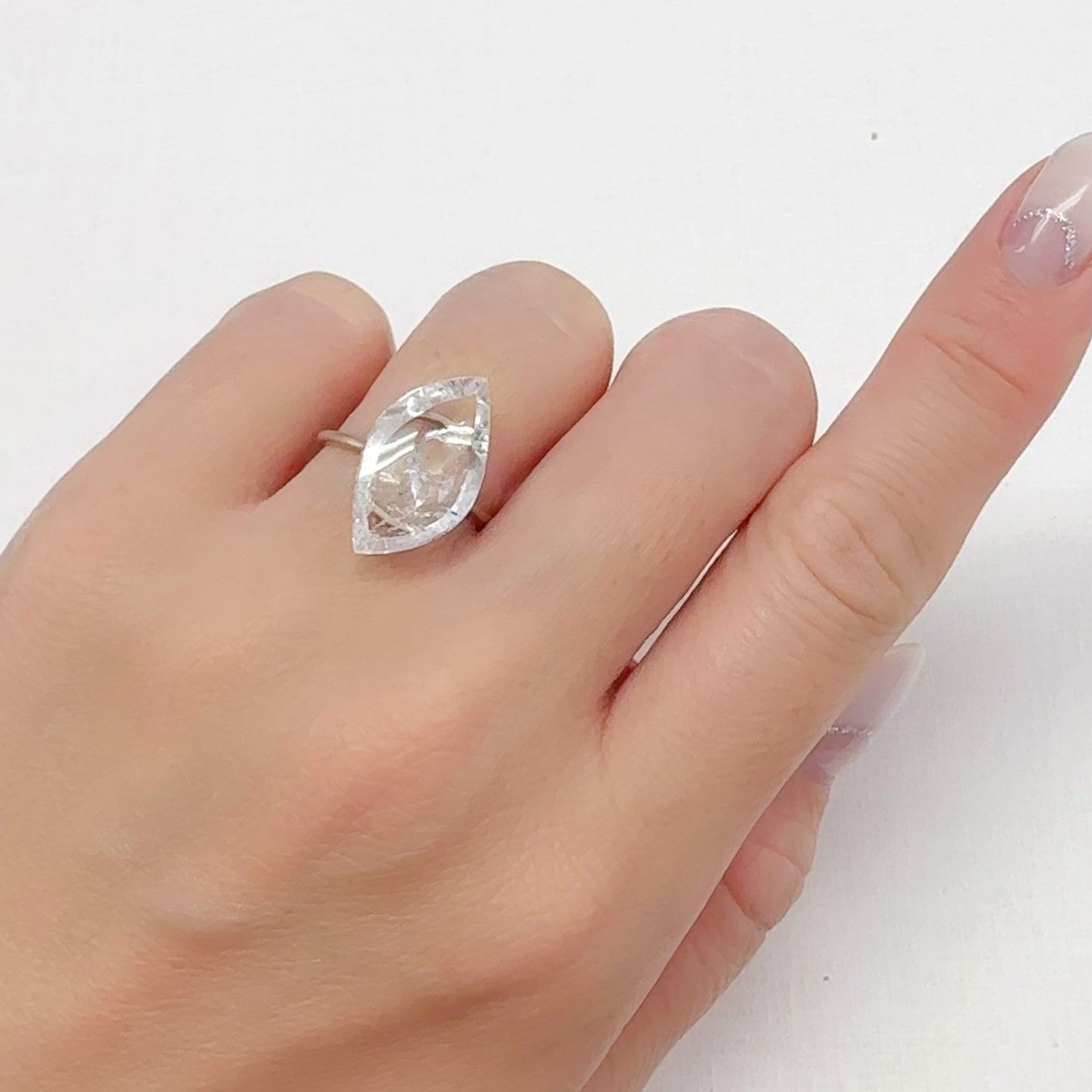 マニフェストインクォーツ ブラジル産 6.20ct[240527423]19.2x10.6mm前後
