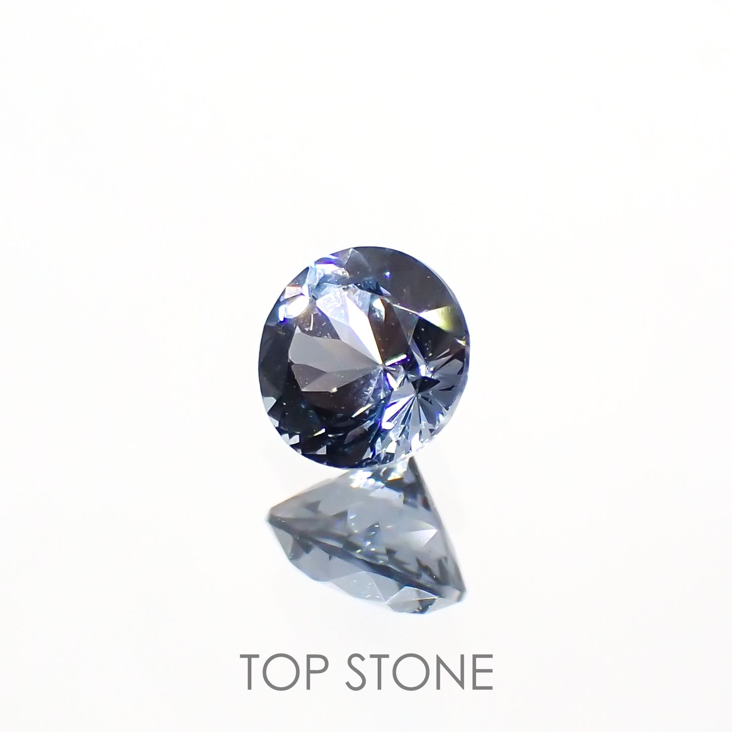 グレイッシュブルースピネル ビルマ産 ルース 0.36ct[210913141]4.2×4.2mm前後