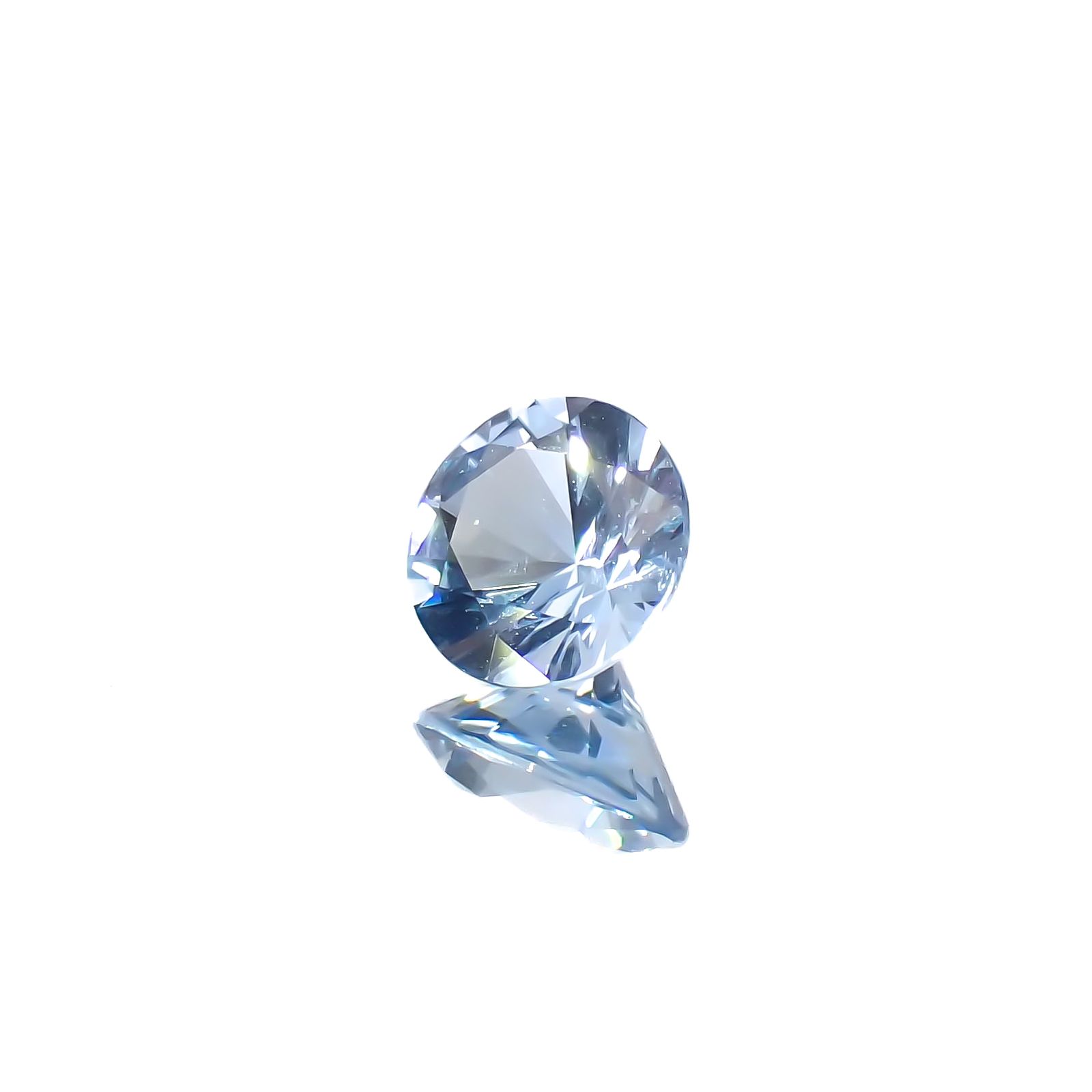 アクアマリン(宝石名アクアマリン)モザンビーク産 0.30ct 識別済[230421760]4.6x4.6mm前後