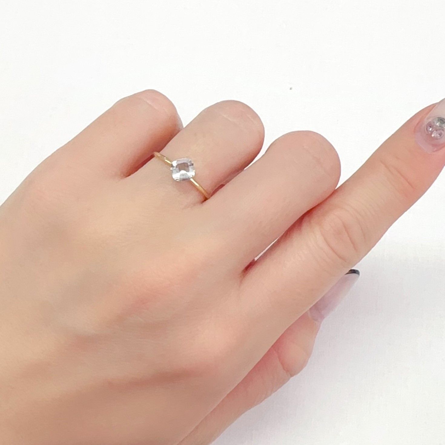 ◇カスタムカット◇ティンカーベルクォーツ ブラジル産 0.46ct[240125450]5.4x5.1mm前後