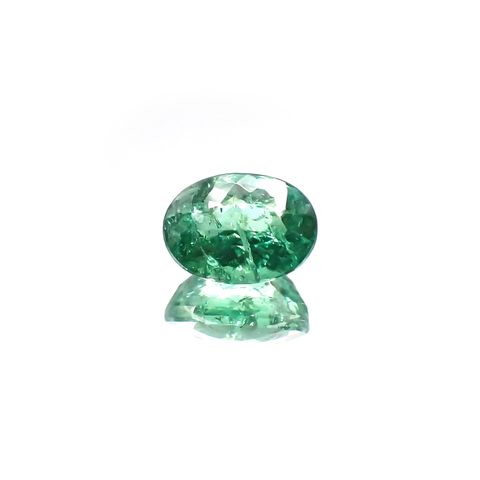 パライバトルマリン(宝石名トルマリン/別名パライバ・トルマリン) ブラジル産 ソ付(宝貴協) 0.633ct / 5.8×4.2mm前後 [260111756]