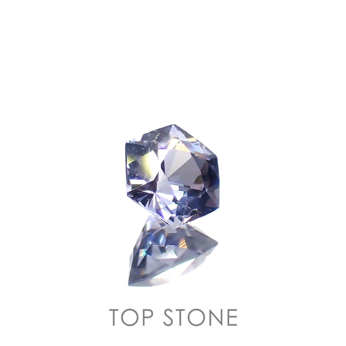 ◇ヘキサゴンカット◇バイオレットスピネル(宝石名スピネル)ビルマ/マダガスカル産 0.42ct 識別済[230220642]4.4x4.2mm前後