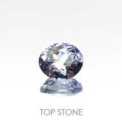 バイカラータンザナイト(宝石名バイカラー・ゾイサイト) タンザニア産 0.95ct 識別済[210912645]6.7×5.6mm前後