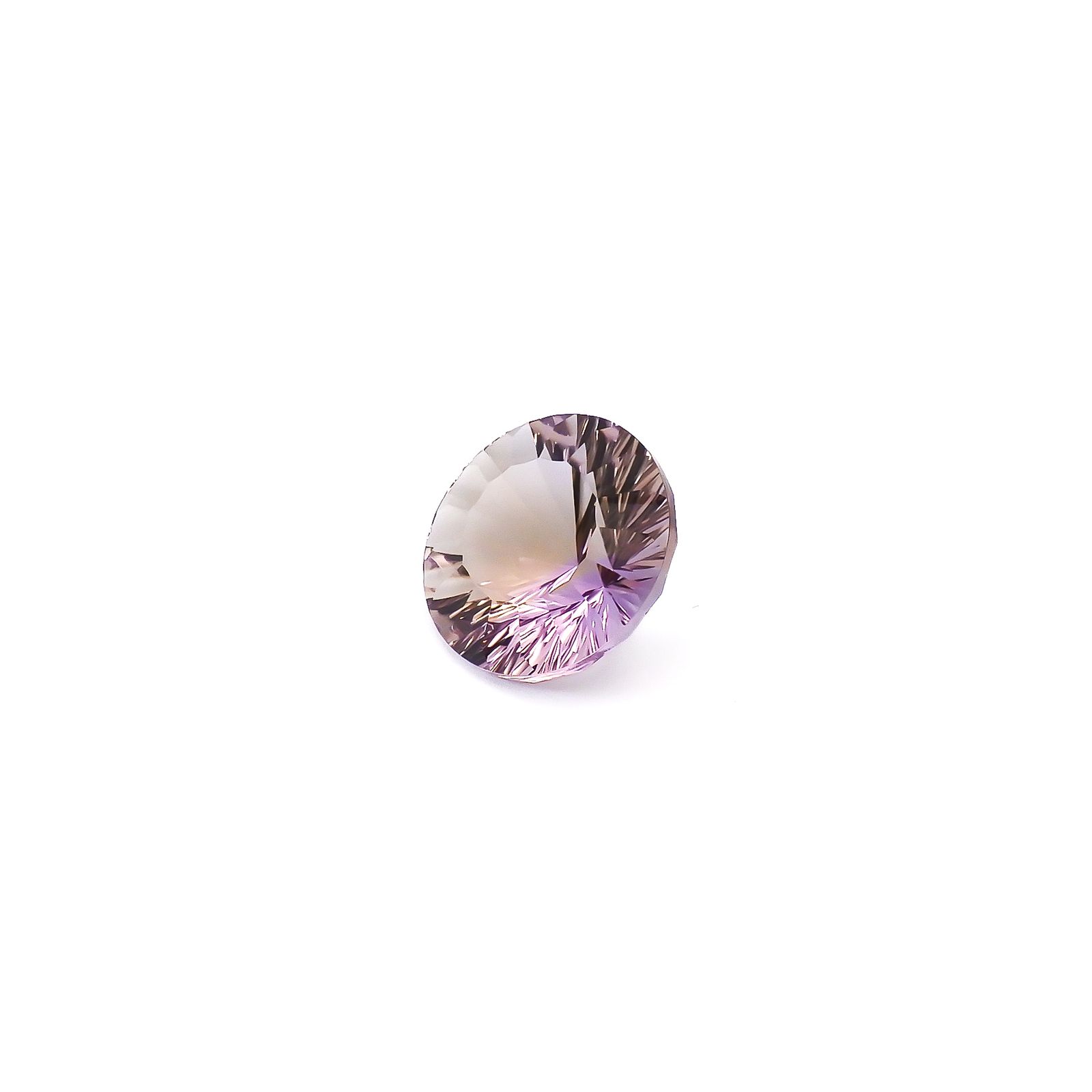 ◇コンケーブカット◇アメトリン ブラジル/ボリビア産 10.35ct / 15.1x15.1mm前後 [260632313]
