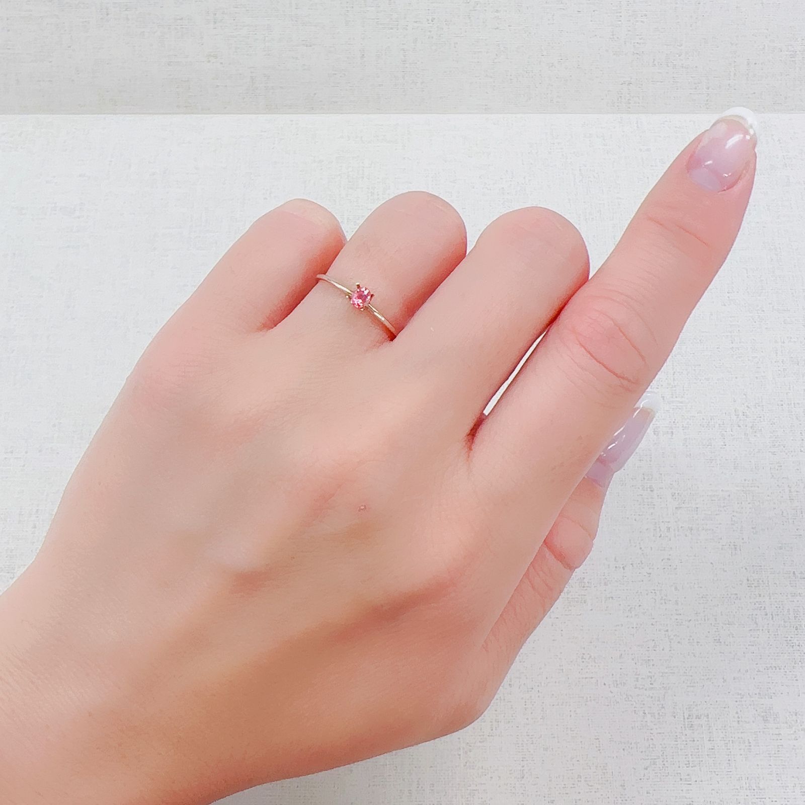 ピンクスピネル パパラチャカラー タンザニア産 0.16ct[230522131]3.4x2.8mm前後