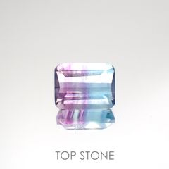 パーティカラーフローライト(宝石名フルオライト)ブラジル産 3.27ct 識別済[220115074]9.1x7mm前後