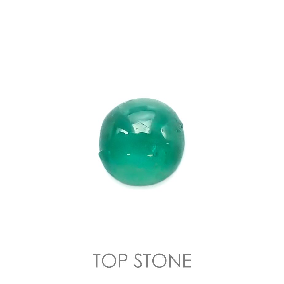 エメラルドキャッツアイ(宝石名エメラルド)コロンビア産 1.47ct 識別済[220115184]6.2x6.2mm前後