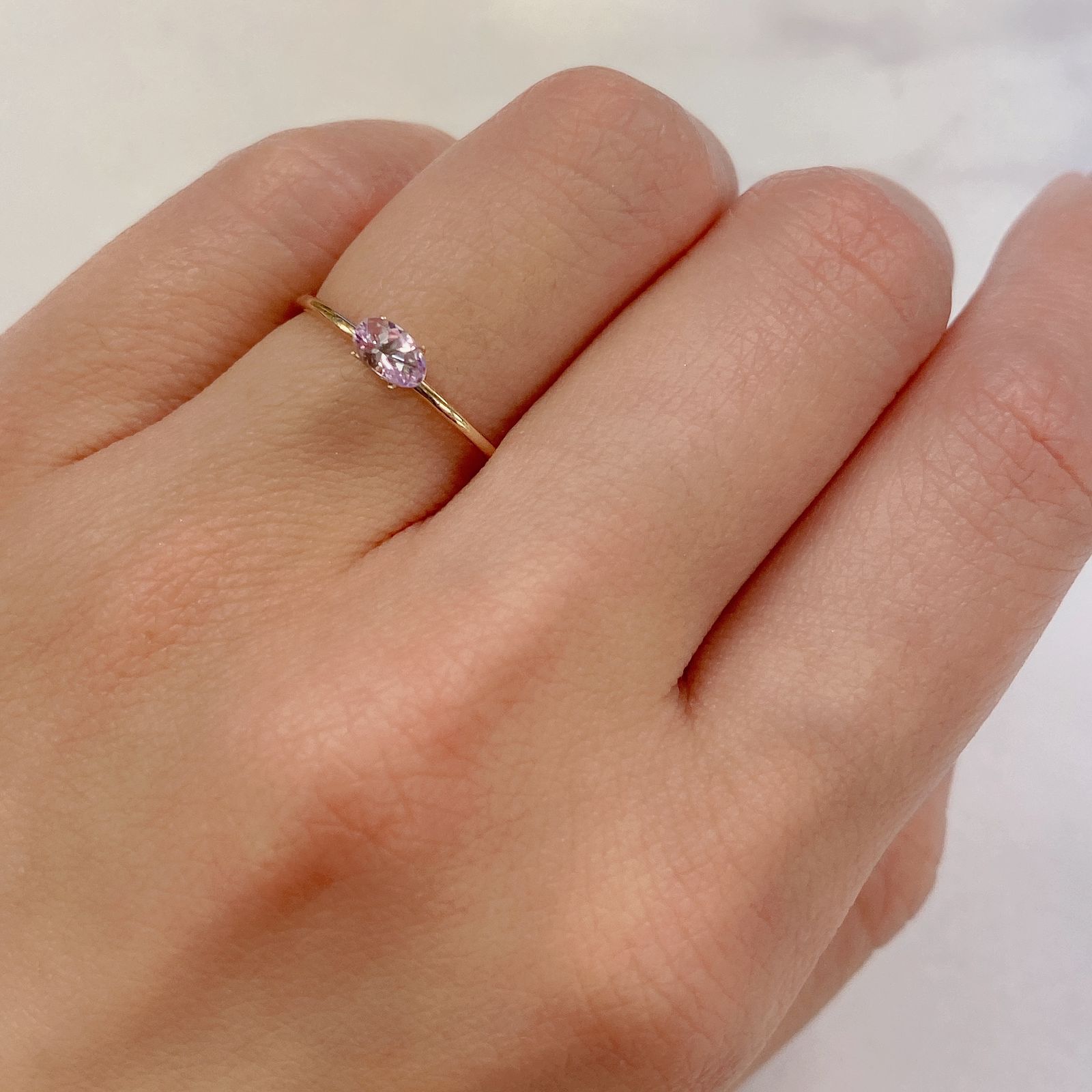 ピンクゾイサイト(宝石名ピンク・ゾイサイト) タンザニア産 0.25ct 識別済[21028419]5.1×3.1mm前後