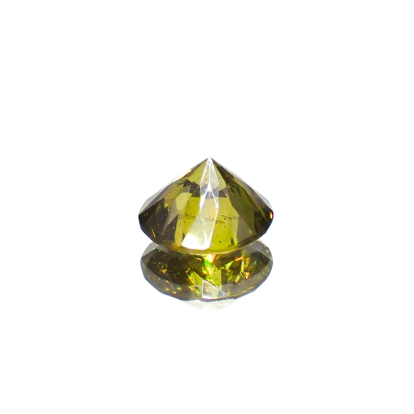 イエローグリーンスファレライト ブルガリア産 1.82ct[230421874]7.4x7.2mm前後