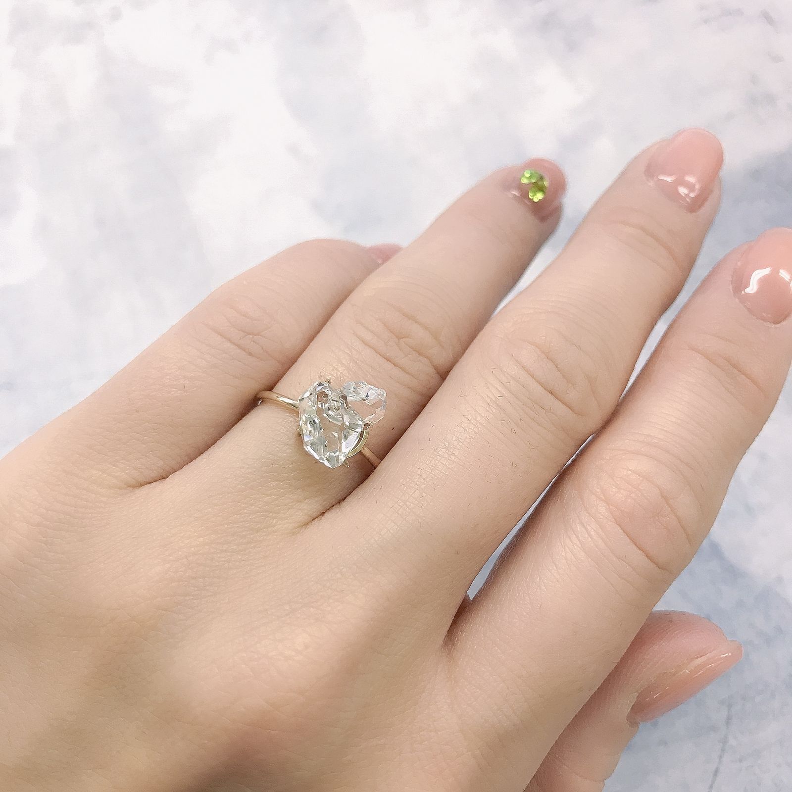 ハーキマーダイヤモンド 原石 アメリカ・ニューヨーク州産 2.94ct[220115429]10.1x10mm前後